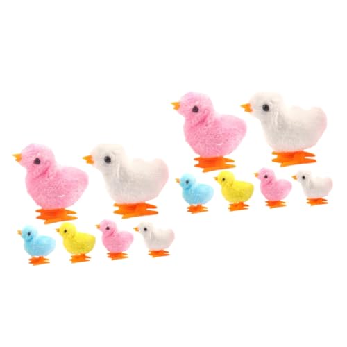 BESTonZON 12 Stück Teiliges Aufziehspielzeug Küken Bunte Plüschküken Mechanische Hühnchen für Spielspaß Lustige Osterdekoration Wind Up Hühnchen für Garten BESTonZON 12 Stück Teiliges Aufziehspielzeug Küken Bunte Plüschküken Mechanische Hühnchen für Spielspaß Lustige Osterdekoration Wind Up Hühnchen für Garten von BESTonZON