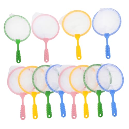 BESTonZON 12 Stück Teiliges Bunte Kinderspielzeug Fischnetze aus Leichtem Kunststoff Fangnetze in Blau Gelb und Grün für Strand Poolparty Hand Auge Koordination BESTonZON 12 Stück Teiliges Bunte Kinderspielzeug Fischnetze aus Leichtem Kunststoff Fangnetze in Blau Gelb und Grün für Strand Poolparty Hand Auge Koordination von BESTonZON