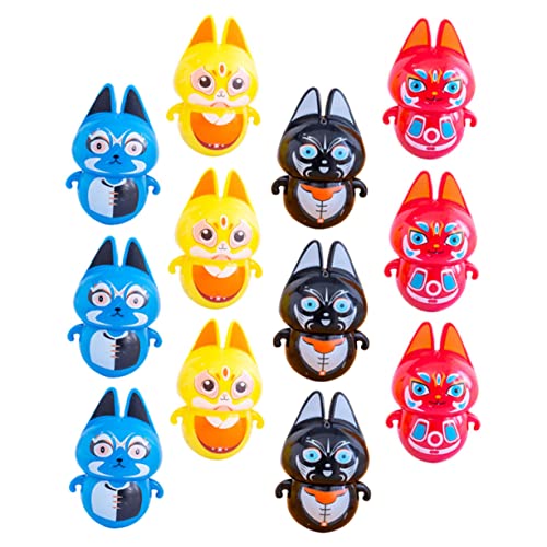 BESTonZON 12 Stück Teiliges Bunter Cartoon Katzen Wackelpuppen mit Pekinger Oper Design Pädagogisch für Kindergartenkinder und Spielerisches Lernen BESTonZON 12 Stück Teiliges Bunter Cartoon Katzen Wackelpuppen mit Pekinger Oper Design Pädagogisch für Kindergartenkinder und Spielerisches Lernen von BESTonZON