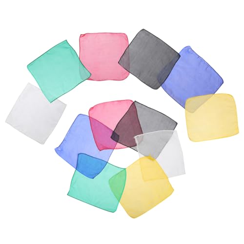 BESTonZON 12 Stück Teiliges Farbenfrohes Gimmick Trick Tuch Leichter Schal für Zaubertricks für und Unterhaltung Farben Gemischt BESTonZON 12 Stück Teiliges Farbenfrohes Gimmick Trick Tuch Leichter Schal für Zaubertricks für und Unterhaltung Farben Gemischt von BESTonZON