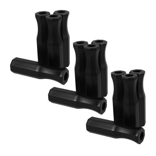 BESTonZON 12 Stück Teiliges Foosball Griffe aus Kunststoff Ergonomische Schwarze Tischfußball Griffe Komfortable Ersatzgriffe für Erwachsene Spieler Einfache Montage für Kicker Zubehör und von BESTonZON