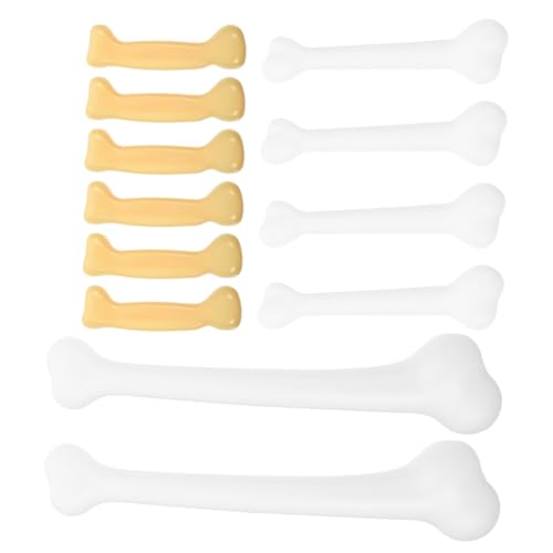 BESTonZON 12 Stück Teiliges Halloween Fake Bones aus Kunststoff Realistische Kleine Skelettknochen für Graben Vielseitige Deko Bastelmaterialien für Party Klassenzimmer Geisterhaus von BESTonZON