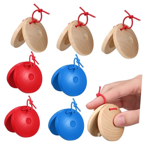 BESTonZON 12 Stück Teiliges Holz Kastagnetten für Bunte Rhythmus Instrumente zur Frühkindlichen Pädagogisches Musikspielzeug zur Entwicklung von Koordination und Gehör BESTonZON 12 Stück Teiliges Holz Kastagnetten für Bunte Rhythmus Instrumente zur Frühkindlichen Pädagogisches Musikspielzeug zur Entwicklung von Koordination und Gehör von BESTonZON