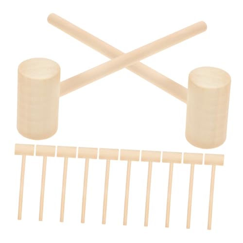 BESTonZON 12 Stück Teiliges Holzhammer Langlebiger Mini Mallet aus Massivem Holz Fördert Hand Auge Koordination und Feinmotorik Pädagogisches Kinderspielzeug für Jungen und Mädchen Ab BESTonZON 12 Stück Teiliges Holzhammer Langlebiger Mini Mallet aus Massivem Holz Fördert Hand Auge Koordination und Feinmotorik Pädagogisches Kinderspielzeug für Jungen und Mädchen Ab von BESTonZON