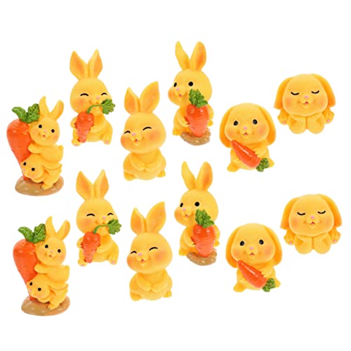 BESTonZON 12 Stück Teiliges Mini Kaninchen Figuren Resin Multifunktionale Deko für Garten und Süße Hasenornamente für Ostern und Zuhause Langlebig und BESTonZON 12 Stück Teiliges Mini Kaninchen Figuren Resin Multifunktionale Deko für Garten und Süße Hasenornamente für Ostern und Zuhause Langlebig und von BESTonZON