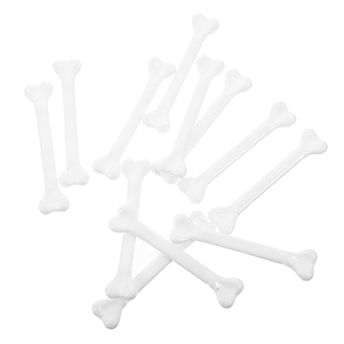 BESTonZON 12 Stück Teiliges Mini Skelett Knochen Weiße Plastik Knochen Dekoration Halloween Deko Zubehör für Party Grusel Accessoires Vielseitig Einsetzbar für Kostüme und Horror Deko von BESTonZON