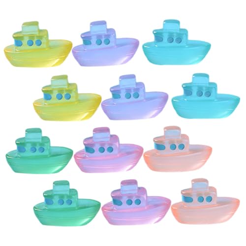 BESTonZON 12 Stück Teiliges Miniatur Boot Dekofigur aus Resin Leuchtet im Dunkeln für Mikro landschaften Gartendekoration Puppenhaus Strandszene Langlebig Farben Je BESTonZON 12 Stück Teiliges Miniatur Boot Dekofigur aus Resin Leuchtet im Dunkeln für Mikro landschaften Gartendekoration Puppenhaus Strandszene Langlebig Farben Je von BESTonZON
