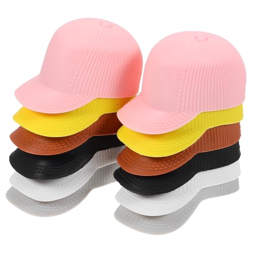 BESTonZON 12 Stück Teiliges Miniatur Doll Cap Bunte Kleine Sonnenmützen für Puppen DIY Bastelzubehör Leichte Mini Hüte als Foto Requisiten und Dekoration Geeignet für Puppenhäuser und von BESTonZON