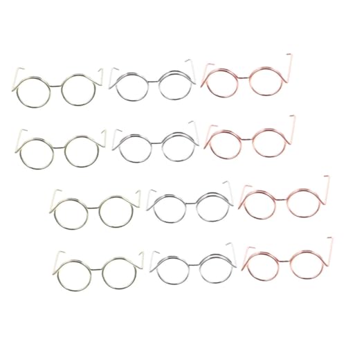 BESTonZON 12 Stück Teiliges Puppenbrillen Robustem Kupferdraht Wiederverwendbare Mini Brillen für DIY Puppenkleidung Vielseitiges Puppenzubehör in Roségold Silber und Gold für Kreative BESTonZON 12 Stück Teiliges Puppenbrillen Robustem Kupferdraht Wiederverwendbare Mini Brillen für DIY Puppenkleidung Vielseitiges Puppenzubehör in Roségold Silber und Gold für Kreative von BESTonZON
