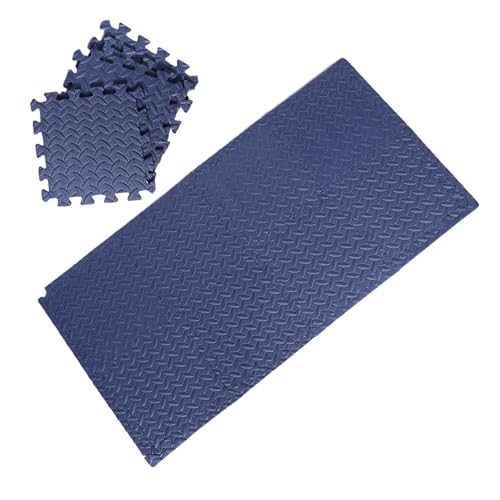 BESTonZON 12 Stück Teiliges Puzzle-bodenschutzmatten- Weiche Gepolsterte Schaumstoff-Fliesen Navyblau Dicke rutschfest Schadstofffrei Pflegeleicht für Babyzimmer und Spielbereiche von BESTonZON