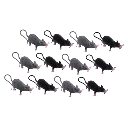 BESTonZON 12 Stück Teiliges Realistische Fake Mäuse aus Robustem Kunststoff Detailgetreue Halloween Streichspielzeuge für Gruselige Party Deko und Witzige Pranks für Halloween und Alltag BESTonZON 12 Stück Teiliges Realistische Fake Mäuse aus Robustem Kunststoff Detailgetreue Halloween Streichspielzeuge für Gruselige Party Deko und Witzige Pranks für Halloween und Alltag von BESTonZON