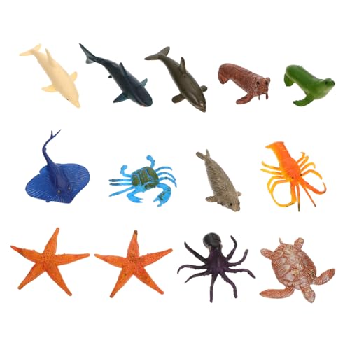 BESTonZON 12 Stück Teiliges Set Meereslebewesen Modelle Realistische Meeres Tierfiguren aus Hochwertigem Kunststoff Lernspielzeug für Dekoration und Bastelbedarf BESTonZON 12 Stück Teiliges Set Meereslebewesen Modelle Realistische Meeres Tierfiguren aus Hochwertigem Kunststoff Lernspielzeug für Dekoration und Bastelbedarf von BESTonZON