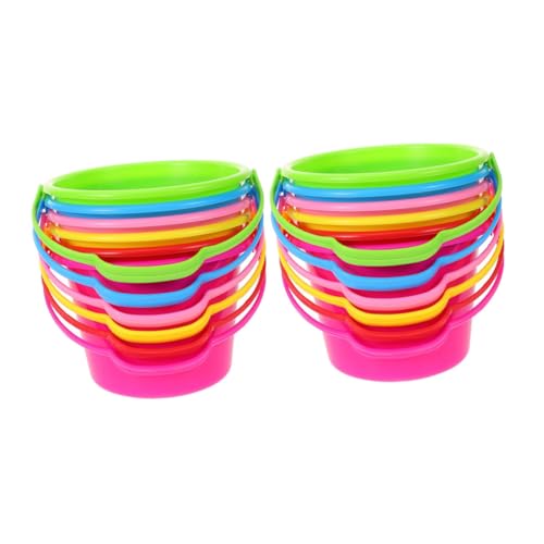BESTonZON 12 Stück Teiliges Strandspielzeug Bunte Sand Eimer Sicher Multifunktional für Garten Strand Park Outdoor Kreative von BESTonZON