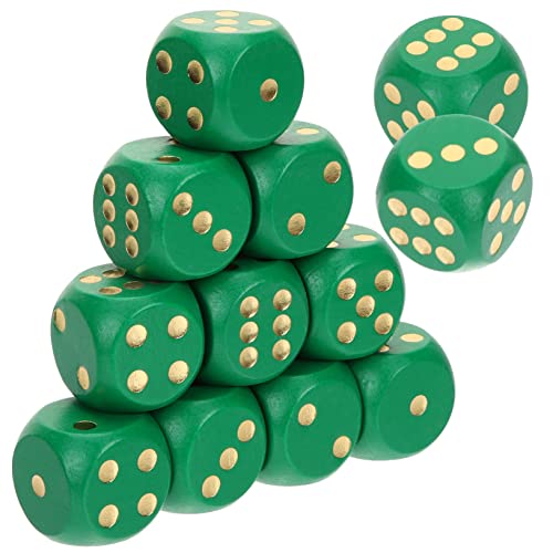 BESTonZON 12 Stück Würfel настольные игры St. Patrick's Day Party Decoration Toys spielwaren st. Patrick Day Zubehör st. Patrick st. Patrick Partygeschenke Holz Green von BESTonZON