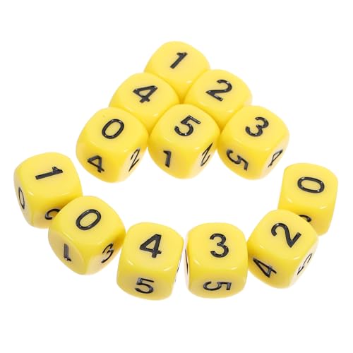 BESTonZON 12 Stück Zahlen-würfel-Requisiten, Brettspiel-zubehör, Zahlen-würfel, Mathematik-lernwürfel von BESTonZON