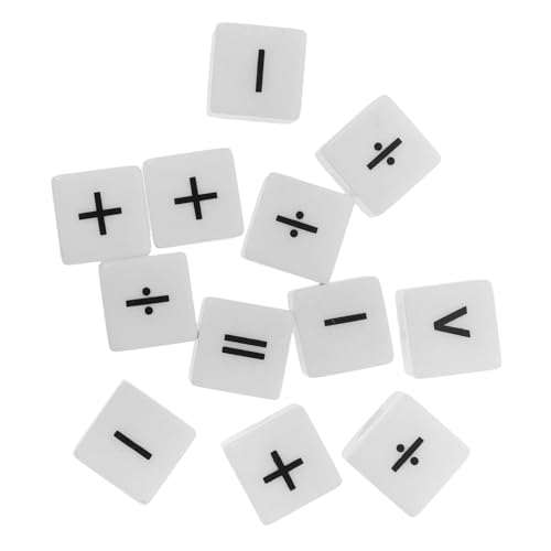 BESTonZON Mathematik-zeichenwürfel Für Das Lernen Im Klassenzimmer 12-teiliges Set Lustiges Mathe-spielspielzeug Für Jungen Und Mädchen Und Schulaktivitäten von BESTonZON