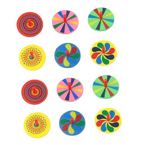BESTonZON 12 Stück Kinder-gyro-Spielzeug Aus Holz Für Kinder Lustiges Spielzeug Für Freunde Der Familie Zufälliger Stil von BESTonZON