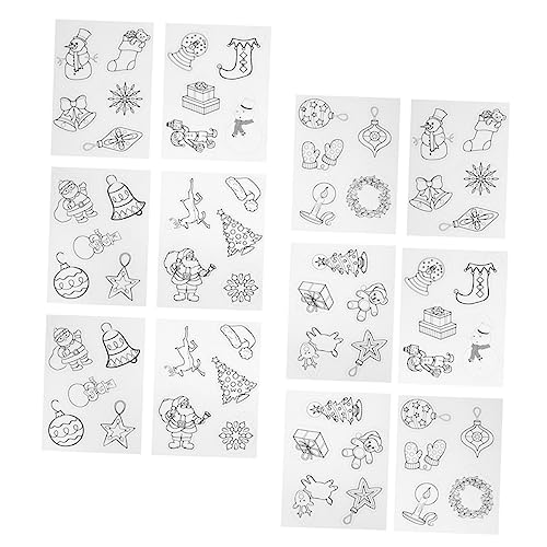 BESTonZON 12 Teiliges Weihnachtsset Heißschrumpffolie Weihnachtsanzug Weihnachtskunst Und Handwerk Für Weihnachtsbasteln Weihnachtsbaum Zubehör Blanke BESTonZON 12 Teiliges Weihnachtsset Heißschrumpffolie Weihnachtsanzug Weihnachtskunst Und Handwerk Für Weihnachtsbasteln Weihnachtsbaum Zubehör Blanke von BESTonZON