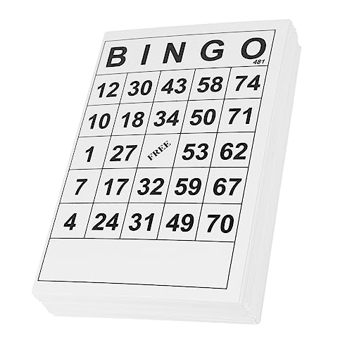 BESTonZON 120 Stück Bingo-Karte Familienspiele Kartenspiele Geburtstags-Bingo Sequenzspiel Uhren Bingokarten Wiederverwendbar Sequenz Brettspiel Betrachten Beschichtetes Papier von BESTonZON