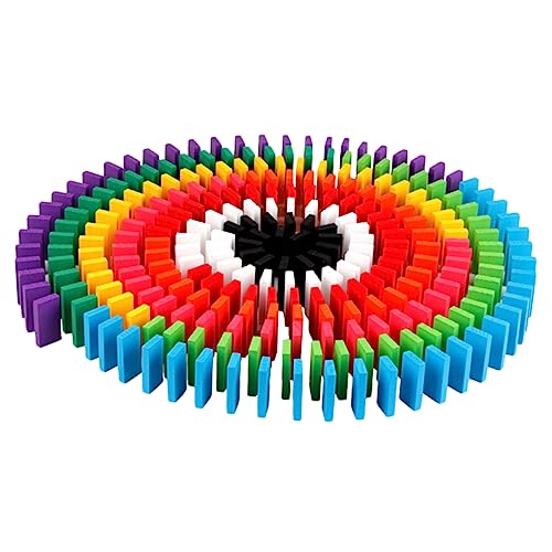 BESTonZON 120 Stück Domino-Bausteine dekompressionsspielzeug für Erwachsene Toy for Adults Pädagogisches Bildungsspielzeug Holzbausteine Hölzern Colorful von BESTonZON