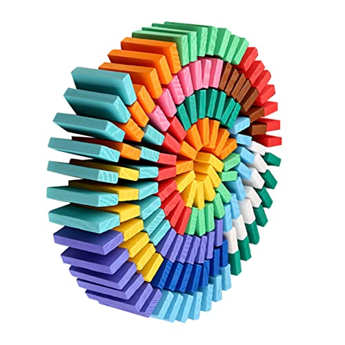 BESTonZON 120 Stück Domino Puzzle rätselbuch Erwachsene für Erwachsene Toys Frühpädagogisches Blockspielzeug für die frühe Bildung hölzern von BESTonZON