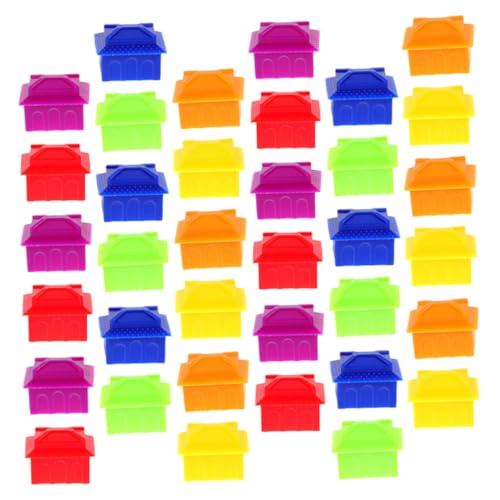 BESTonZON 120 Stück Monopol Schachfiguren Steckbrett Hausschach Leeres Spiel Krippenbrett Handwerkspeicherorganisator Zubehör Für Brettspiele Sequenz Brettspiel Brettspielhäuser Plastik von BESTonZON