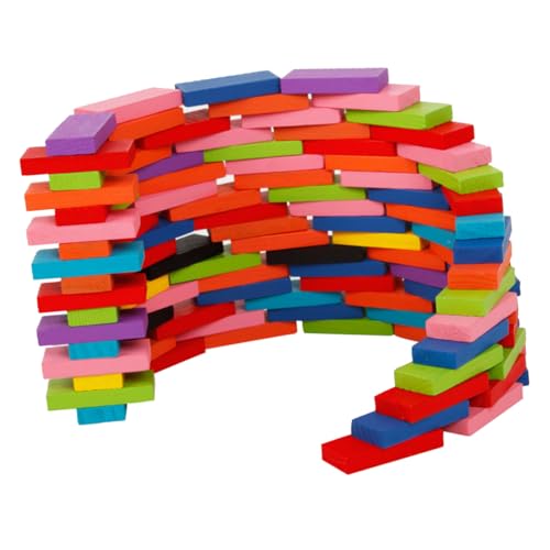 BESTonZON 120 Stück Teiliges Buntes Holz Domino aus Sicherem Langlebigem Material Montessori Inspiriertes Konstruktionsspiel für Beobachtung und Frühem Lernen BESTonZON 120 Stück Teiliges Buntes Holz Domino aus Sicherem Langlebigem Material Montessori Inspiriertes Konstruktionsspiel für Beobachtung und Frühem Lernen von BESTonZON