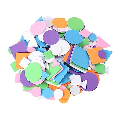 BESTonZON 1250 Stück, 5Er-Pack Farbenfroher Aufkleber bastelset basteln für bastelmaterial für wandverkleidung scrapbbok Klebeband DIY Schwammaufkleber Schwamm Aufkleber von BESTonZON