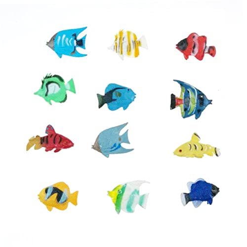 BESTonZON 12st Lernspielzeug Für Kinder Tropische Fischspielzeuge Schaumstoffwürfel Kinderspielzeug Schaukel Für Erwachsene Schrumpffolie Modelle Mini-fischspielzeug Meeresfisch Puzzle von BESTonZON