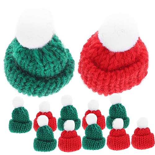 BESTonZON 12St Mini-Mütze weihnachtsmütze weinachtsmützen Weihnachts Cap weihachtsdeko strickmützen Miniaturen zarte Flaschenhüte Figur kompakte Flaschenhüte Weihnachtspuppenhüte Wollgarn BESTonZON 12St Mini-Mütze weihnachtsmütze weinachtsmützen Weihnachts Cap weihachtsdeko strickmützen Miniaturen zarte Flaschenhüte Figur kompakte Flaschenhüte Weihnachtspuppenhüte Wollgarn von BESTonZON