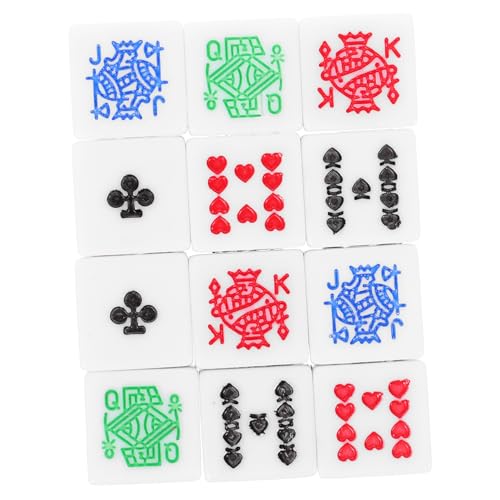 BESTonZON Tragbare 12-teilige Acryl-pokerwürfel Mit Quadratischen Ecken Weiße Für Partyspiele Geburtstagsparty- BESTonZON Tragbare 12-teilige Acryl-pokerwürfel Mit Quadratischen Ecken Weiße Für Partyspiele Geburtstagsparty- von BESTonZON