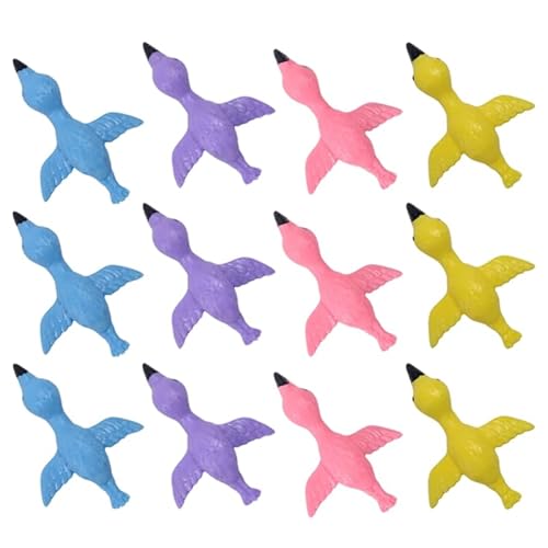 BESTonZON 12st Projektil Spielzeug,Sensorisches Spielzeug Flamingo-Schleuder, Fingerspielzeug Lustiges Fidgets-Shot-Spielzeug Schleuderspielzeug Für Kinder Party-Fingerspitzenspielzeug von BESTonZON