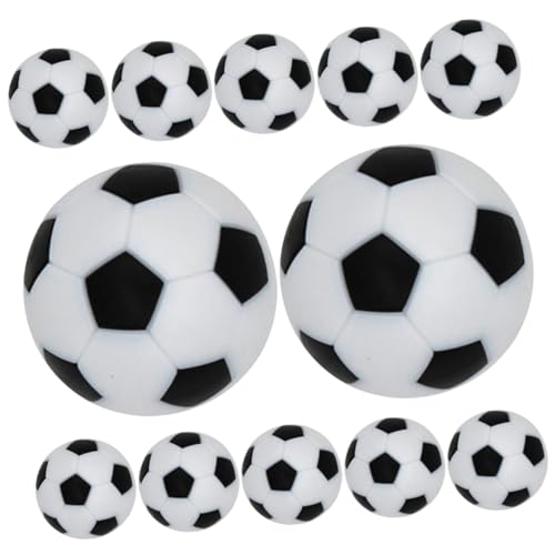 BESTonZON 12Stücke Mini Tischfußball Bälle Schwarze und Weiße Kickerbälle für Standard Fußballtische Langlebig und Praktisch für Tischfußballspiele von BESTonZON