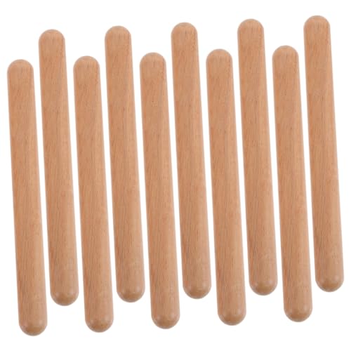BESTonZON 12Stücke Teiliges Hölzerne Rhythmus Stöcke für Musikinstrumente zur des Rhythmusgefühls für Einsatz im Klassenzimmer Hause von BESTonZON