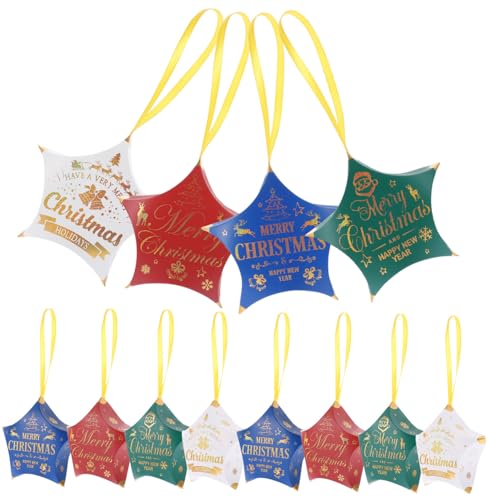 BESTonZON 12er Boxen Weihnachtsgeschenkbox Weihnachtsbaum-hängeornament Weihnachts-süßigkeiten-boxen Christbaumschmuck Bänder Weihnachtsbaum Hängen Weihnachtsband Roter Weihnachtsbaum Papier BESTonZON 12er Boxen Weihnachtsgeschenkbox Weihnachtsbaum-hängeornament Weihnachts-süßigkeiten-boxen Christbaumschmuck Bänder Weihnachtsbaum Hängen Weihnachtsband Roter Weihnachtsbaum Papier von BESTonZON