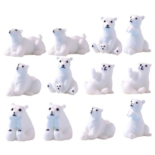 BESTonZON 12er Set Mini Eisbären Figuren Niedliche Miniatur Bären Ornamente Für Desktop Deko Garten Dekoration Und DIY Bastelprojekte Eisbären Mini Figuren Als Oder Kuchen BESTonZON 12er Set Mini Eisbären Figuren Niedliche Miniatur Bären Ornamente Für Desktop Deko Garten Dekoration Und DIY Bastelprojekte Eisbären Mini Figuren Als Oder Kuchen von BESTonZON