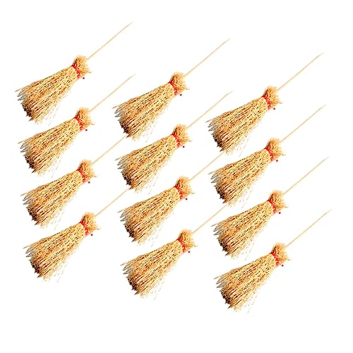 BESTonZON 12st Mini Besen Besen Monster Wiedergeboren Menschen Bausatz Miniatur Puppe Winzig Schneebesen Klein Pj Camper Mini-Besen Mikrolandschaftsdekor Yellow Holz BESTonZON 12st Mini Besen Besen Monster Wiedergeboren Menschen Bausatz Miniatur Puppe Winzig Schneebesen Klein Pj Camper Mini-Besen Mikrolandschaftsdekor Yellow Holz von BESTonZON