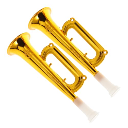 BESTonZON 14 Stück Großer Lautsprecherspielzeug kinderinstrumente musikinstrumente kinderknallzeug musikinstrumente für hühner kleine Trompete Trompetenkinder Golden von BESTonZON