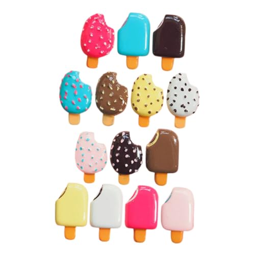 BESTonZON 14 Stück Simuliertes EIS lebensechte gefälschte Eiscreme Süßigkeiten-Anhänger aus Harz Dessert-Simulationsmodell Simulation Essen Dessert Prop Essen Süßigkeiten Requisiten von BESTonZON