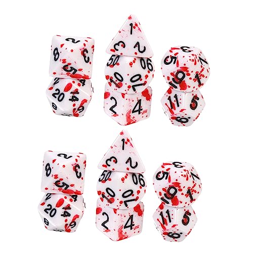 BESTonZON 14 Stück Teiliges Halloween Würfelset Acryl Dices für Party Accessoires und Brettspiele Blutbespritztes Design für Rollenspiele für Feiern und Spieleabende BESTonZON 14 Stück Teiliges Halloween Würfelset Acryl Dices für Party Accessoires und Brettspiele Blutbespritztes Design für Rollenspiele für Feiern und Spieleabende von BESTonZON