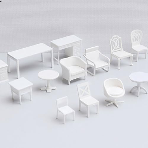 BESTonZON 14-teiliges Mini-Tischset für Kinder – Miniaturmöbel – Miniaturmöbel – Modellbau Möbel Modellbau Miniatur Spielzeug Minimöbel Mini Tisch Stuhl Schreibtisch weiß BESTonZON 14-teiliges Mini-Tischset für Kinder – Miniaturmöbel – Miniaturmöbel – Modellbau Möbel Modellbau Miniatur Spielzeug Minimöbel Mini Tisch Stuhl Schreibtisch weiß von BESTonZON