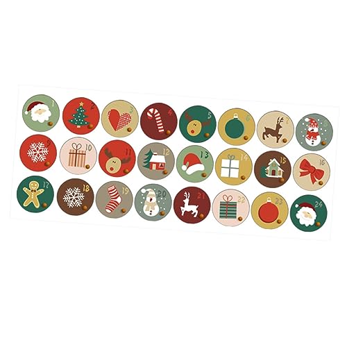 BESTonZON 144 Blätter Weihnachtsaufkleber Weihnachtsdekor Weihnachtsanhänger Aufkleber Weihnachtsaufkleber Weihnachtsaufkleber Kreative Versiegelungsaufkleber Weihnachtsetiketten von BESTonZON