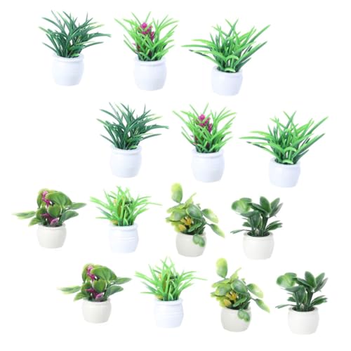BESTonZON 14St Topfmodell künstliche Pflanzen Handdekoration Gewächshaus Desktop - Mini- kunstpflanze kunstplflanze Modellbau simulierter Bonsai Mini-Simulationsbonsai Plastik Green BESTonZON 14St Topfmodell künstliche Pflanzen Handdekoration Gewächshaus Desktop - Mini- kunstpflanze kunstplflanze Modellbau simulierter Bonsai Mini-Simulationsbonsai Plastik Green von BESTonZON