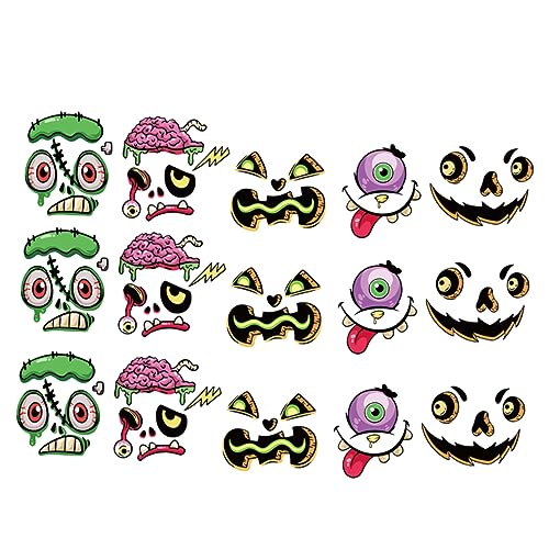 BESTonZON 15 Blätter Kürbis- -Aufkleber Halloween-Aufkleber Cartoon-kürbis-Aufkleber Kürbis Handwerk Aufkleber Party Gefälligkeiten Halloween-partydekorationen Kürbis- PVC von BESTonZON