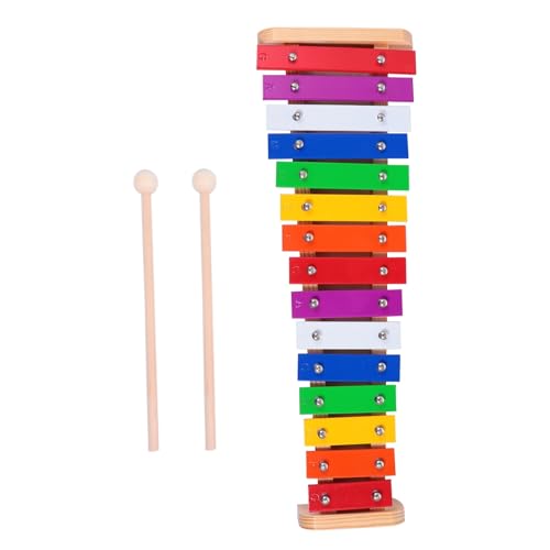 BESTonZON 15 Noten Schlagzeug Percussion- Für Kleinkinder Frühpädagogisches Für Musikalisches Schlaginstrumente Aus Holz Bildungsspielzeug Aluminiumblech von BESTonZON