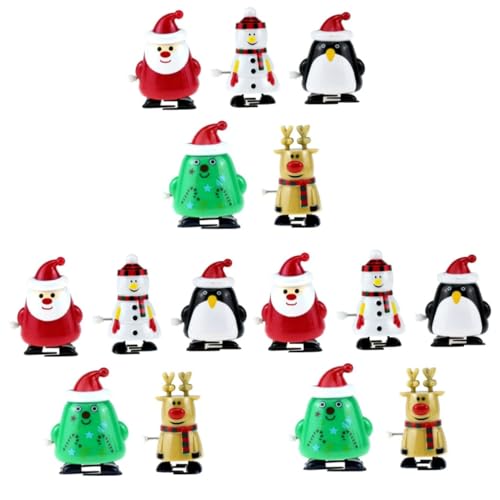 BESTonZON 15 STK Aufzieh Spielzeug Penguin Pinguine Uhrwerk Spielzeug für Kinder Weihnachtssto Haargummis aufziehbares Tierspielzeug weihnachtsuhrwerk Spielzeug Elch von BESTonZON