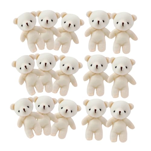 BESTonZON 15 Stücke Mini Bär Stofftier Bär Decor Keychain Spielzeug Cartoon Charme von BESTonZON
