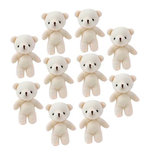 BESTonZON 15 Stück Cartoon-Bär-Puppe kuschelig cutermesserser weihnachstsgeschenk Geburtstagsgeschenk Stofftier Toys Bärenpuppe mini Hängendes Mini-Bär- kleine Bären PP Baumwolle von BESTonZON