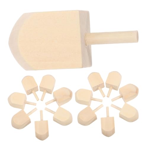 BESTonZON Unvollendete Holz-Dreidel 15 Stück Für Chanukka Große Chanukka-Dreidel Zum Basteln Handbemalt Chanukka- von BESTonZON