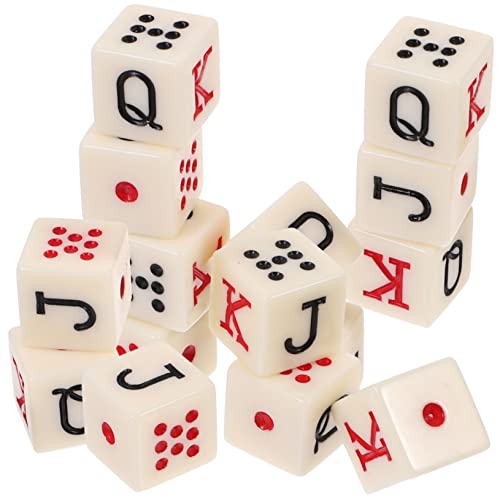 BESTonZON 15 Stück Poker Würfel pokerwürfel familienspiele Party Spiele Toy Set partyspiele Billard Partygeschenke für Videospiele Stapel willkürlich Poker-Würfel-Requisite Würfelspiel Acryl von BESTonZON